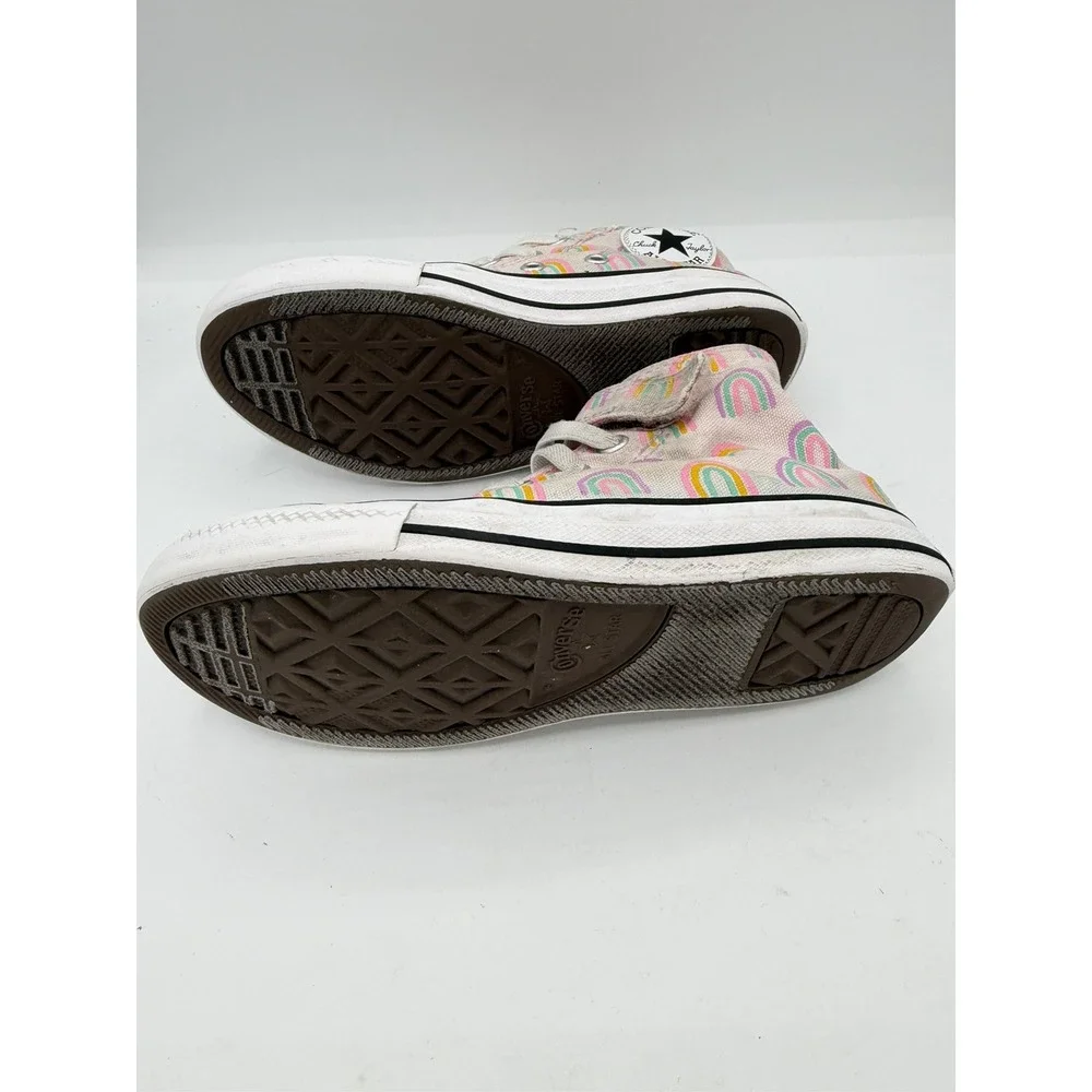 Converse Chuck Taylor Kids High Top Easy On Rainbows Print Sneakers Size 13